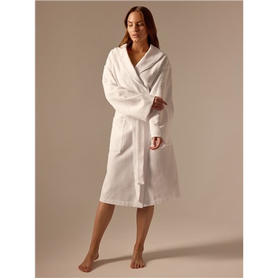 Халат вафельный женский SL HOME: Waffle «Блан де Блан», размер 42-44, белый