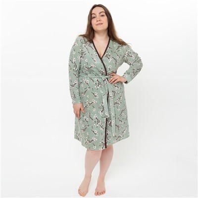 Халат домашний женский N-collection, олива, размер 52
