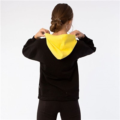 211151 черн Свитшот для девочек (134-152)