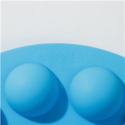 Форма для леденцов Доляна «Лолли-поп», силикон, 26×25×4 см, 18 ячеек (d=3,7 см), с палочками, цвет МИКС