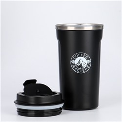 Термокружка Мастер К Original Coffee, 500 мл, сохраняет тепло 10 ч, нержавеющая сталь, чёрная