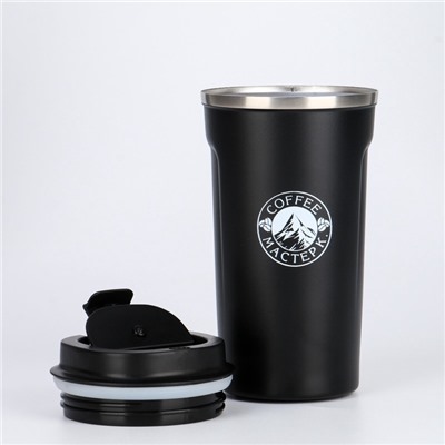 Термокружка Мастер К Original Coffee, 500 мл, сохраняет тепло 10 ч, нержавеющая сталь, чёрная