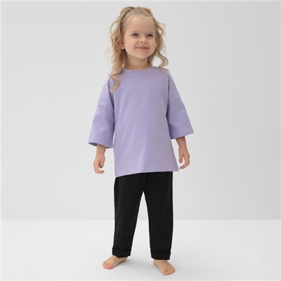 Брюки для девочки MINAKU, рост 122 см, чёрные