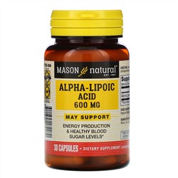 Mason Natural, Alpha-Lipoic Acid, 600 mg, 30 Capsules