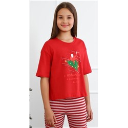 Фуфайка (футболка) детская Праздник-6.1 (Красный)