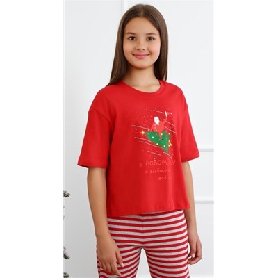 Фуфайка (футболка) детская Праздник-6.1 (Красный)