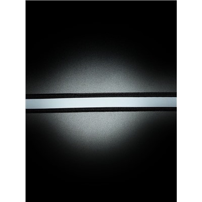 Светоотражающая лента-резинка, 20 мм, 10 ± 1 м, цвет чёрный