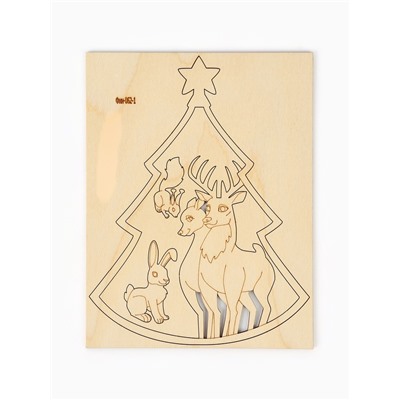 Роспись по дереву, панно 3D «Волшебный лес», набор для творчества