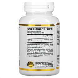 California Gold Nutrition, селен, бездрожжевой, 200 мкг, 180 вегетарианских капсул