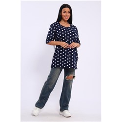 Футболка с карманами Арт. 699 (Синий, белый)