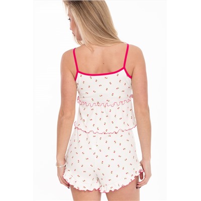 Пижама топ и шорты из кашкорсе М325352мр