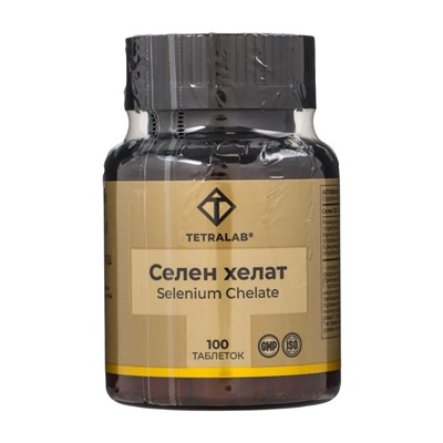 Селен хелат TETRALAB, антиоксидантная защита и поддержка метаболизма, 100 таблеток