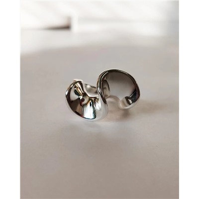 Кольцо с белым серебрением