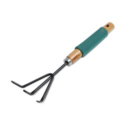 Рыхлитель Greengo, длина 30.5 см, 3 зубца, деревянная ручка с поролоном