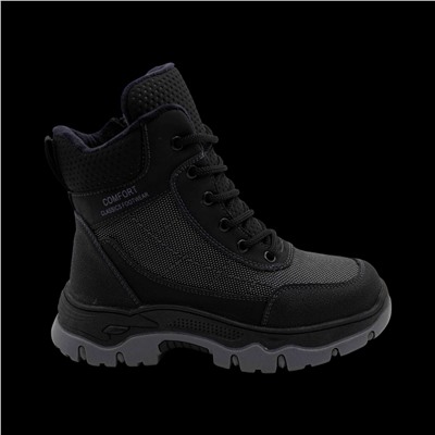 Ботинки мембранные на меху С2449 черные