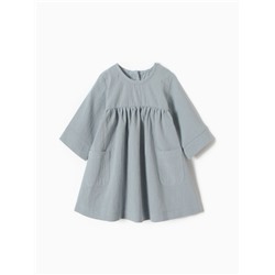 Платье для девочки MINAKU: Eco style, рост 80-86 см, серое