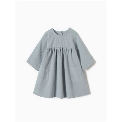 Платье для девочки MINAKU: Eco style, рост 80-86 см, серое