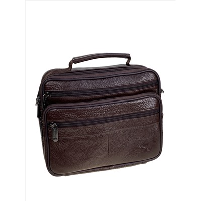 Сумка мужская из натуральной кожи, цвет коричневый