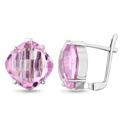 Серьги из серебра морганит, Пучина