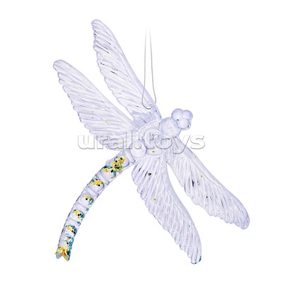 Новогоднее украшение "Стрекоза" (13см)