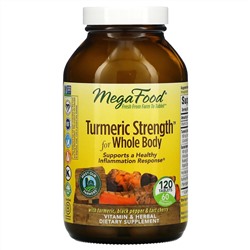 MegaFood, Turmeric Strength, средство для общей поддержки здоровья, 120 таблеток