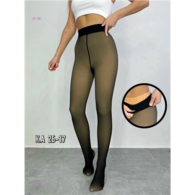 Колготки с эффектом второй кожи с мехом 1983521-1