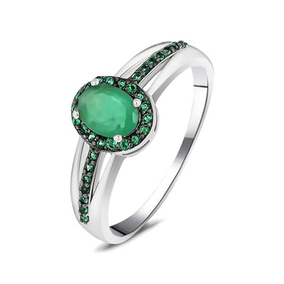 Кольцо, изумруд берилл , наноизумруд, SL-RIC35