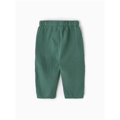 Брюки «Крошка Я. Муслин», рост 92 см, зелёные