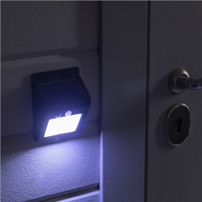 Садовый светильник на солнечной батарее, накладной, 20 LED, свечение белое