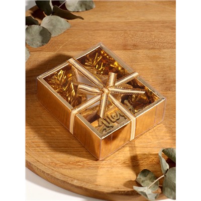 Свеча новогодняя с декором «Золотая ёлочка», 12×10×4 см