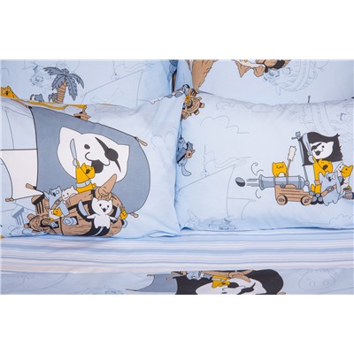 КПБ Коты-Пираты поплин 1,5 сп.