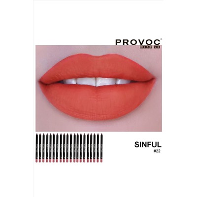 Provoc.. Полуперманентный гелевый карандаш для губ KRISTALLER, 1106630