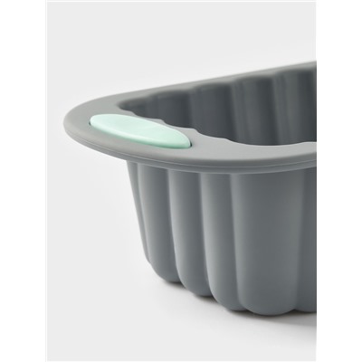 Форма для выпечки с ручками Доляна «Кекс», 27×13×6 см, силикон, серая