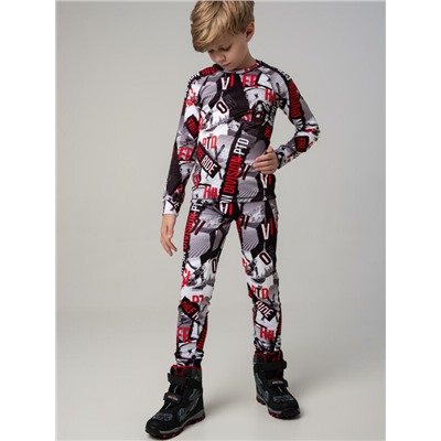 Термокомплект трикот. для мальчиков: фуфайка (футболка) с длин. рук, брюки