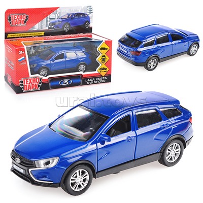 Машина металл Lada Vesta Sw Cross 12см, (открыв. двери,синий) инерц, в коробке