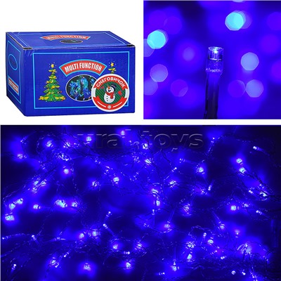 Электрогирлянда светодиодная 6*0,7м, 192 лампы, синий