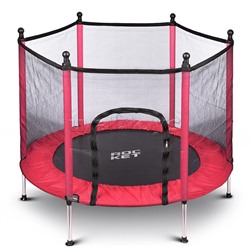 Батут ROCKET, d=140, внешняя сетка высотой 88 см., общая высота 122 см. розовый