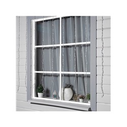 Гирлянда «Водопад» 2×1.5 м, IP44, прозрачная нить, 400 LED, свечение белое, 8 режимов, 220 В