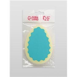 Губка для пилинга лица и тела, 11×8×2.5 см, розовая, голубая