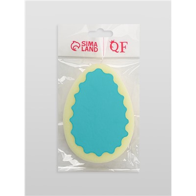 Губка для пилинга лица и тела, 11×8×2.5 см, розовая, голубая