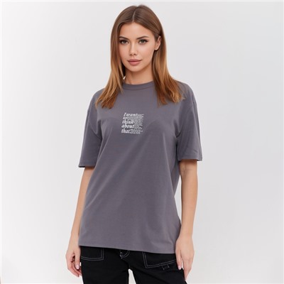 Футболка женская Little Secret, тёмно-серая, размер ONE SIZE (42-46)