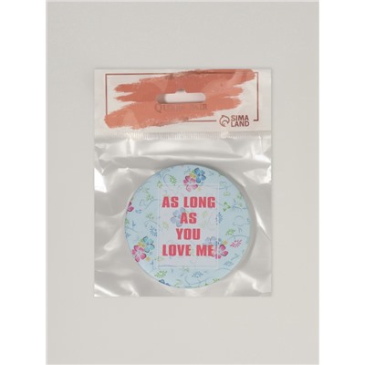 Зеркало складное «Надписи», d=7.5 см, рисунок МИКС