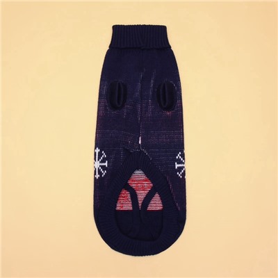 Свитер для животных, размер 16 (ДС 35-39, ОГ 38-50, ОШ 24-28 см), синий