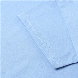 Футболка детская со спущенным плечом, цвет голубой, рост 140 см