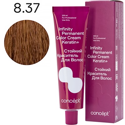 CONCEPT Infinity Стойкий краситель для волос 8.37 Блондин золотисто-коричневый 100 мл