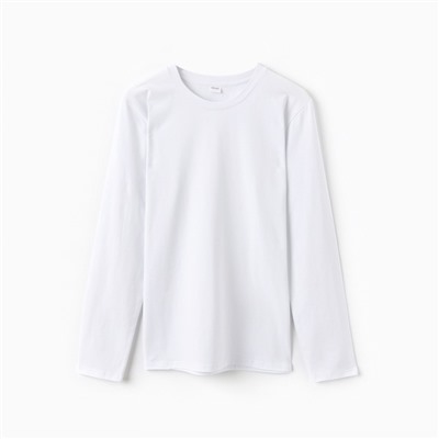 Лонгслив мужской MINAKU: Basic line MAN, размер 50, белый