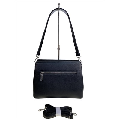 Женская сумка из искусственной кожи, цвет черный