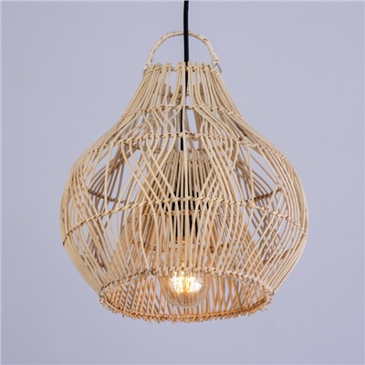 Светильник потолочный из ротанга «Робби», 1×120 Вт, Е27, 30×30×30 см