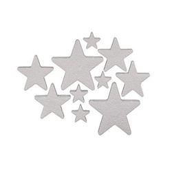Набор фигурок из ПЕНОПЛАСТА №014 Набор 02 "Звезды" 20 х 18 х 2.5см 10шт 40-120мм DPZ-S 02 Love2art