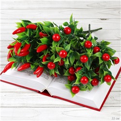 Цветок искусственный Ягода 33 см / 60-3 /уп 120/400/800/